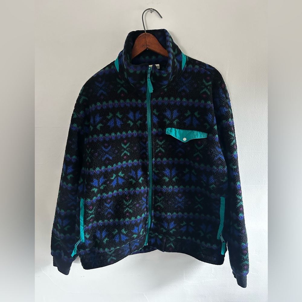 Vintage L.L. Bean Fleece Womens Size L Mens M 1990s